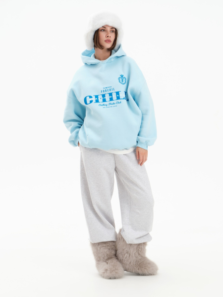 Худи с принтом Forchil, цвет: голубой,  купить онлайн