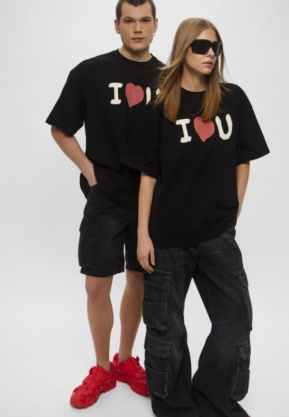 Футболка I <3 U Berhasm, цвет: Черный, tsh25-14-black купить онлайн