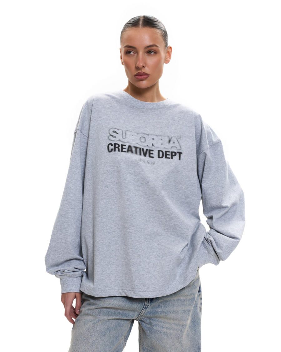 Лонгслив CD Suborbia, цвет: grey melange, 006171 купить онлайн