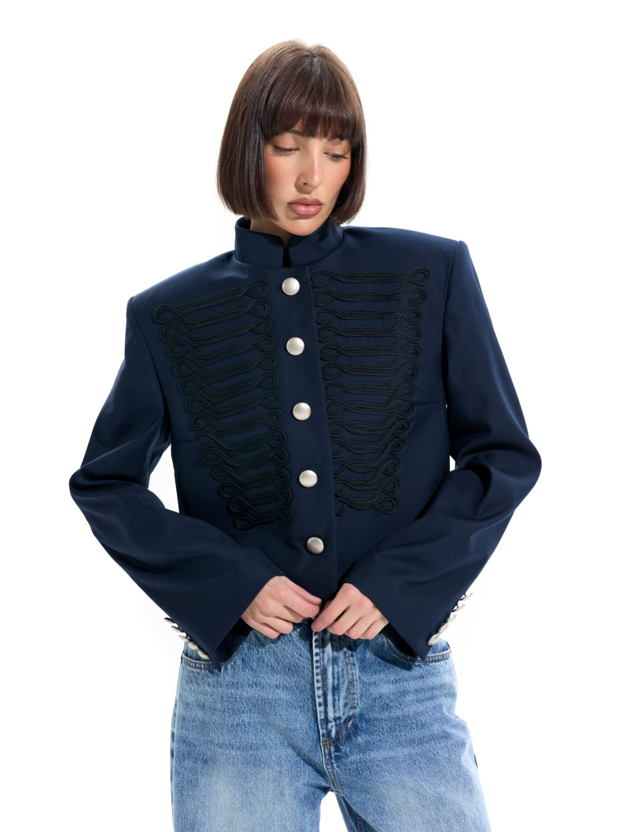 Гусарский жакет ANOTHER SELECT, цвет: синий, 00197 купить онлайн