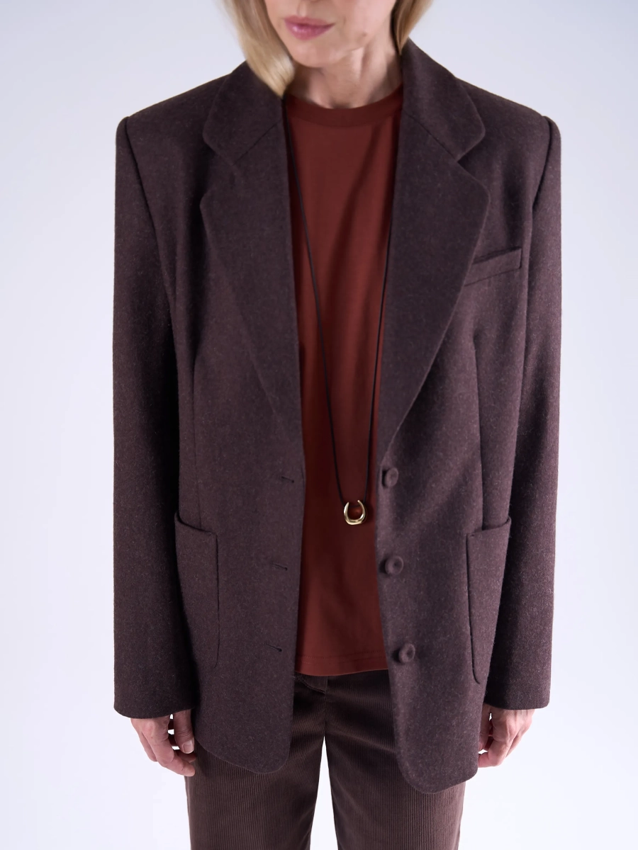 Жакет из шерсти Chaika, цвет: коричневый, AW25BZ02-45 купить онлайн