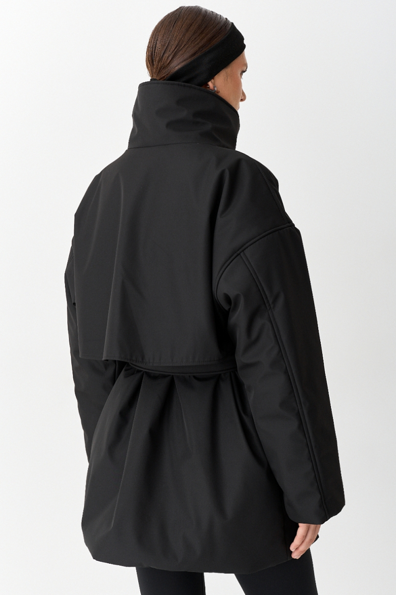 Парка на кнопках двубортная Ricoco, цвет: Черный, 6096/1 купить онлайн