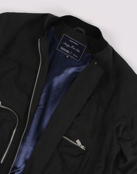 Бомбер SMOKY BLACK POCKETS SORRY, I’M NOT, цвет: Черный,  купить онлайн