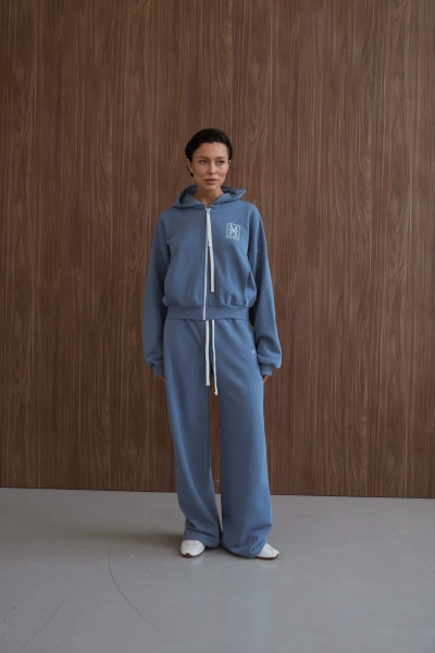 Худи укороченное "Воздух" Мини, цвет: индиго, НФ-00000475 купить онлайн