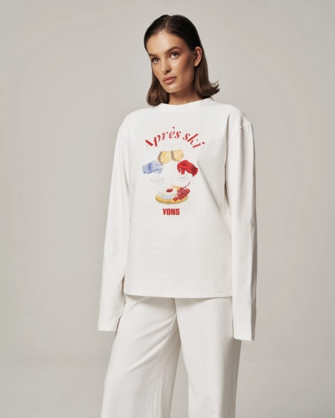 Лонгслив APRES SKI MILK YONS, цвет: молочный,  купить онлайн