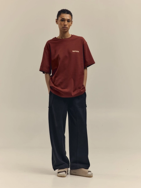 Футболка Relaxed Fit T-Shirt NAIPACHE, цвет: Бордовый,  купить онлайн