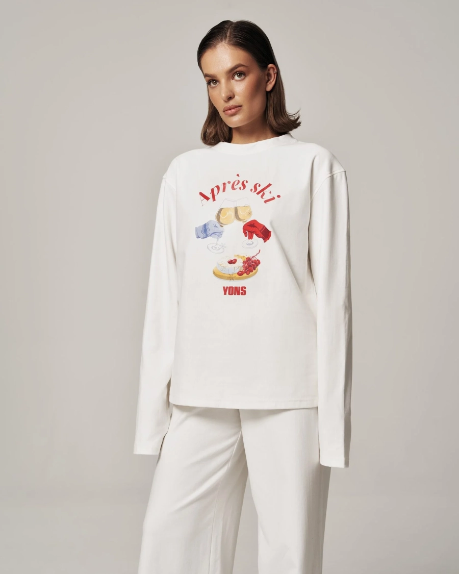 Лонгслив APRES SKI MILK YONS, цвет: молочный,  купить онлайн