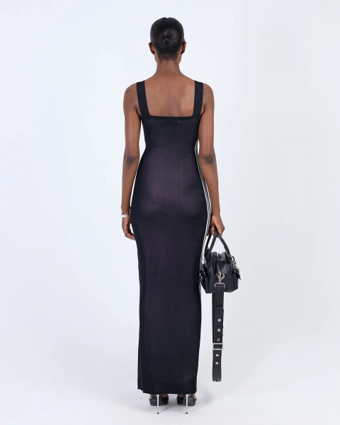 Платье вязаное 7 ПОЛОСЫ ASIA ST 71, цвет: Черный, Ast71.knit-dress-stripes-black купить онлайн