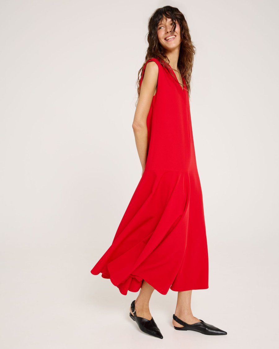 Платье асимметричное RED Anmuse, цвет: красный RB25S159-RD |новая коллекция купить онлайн