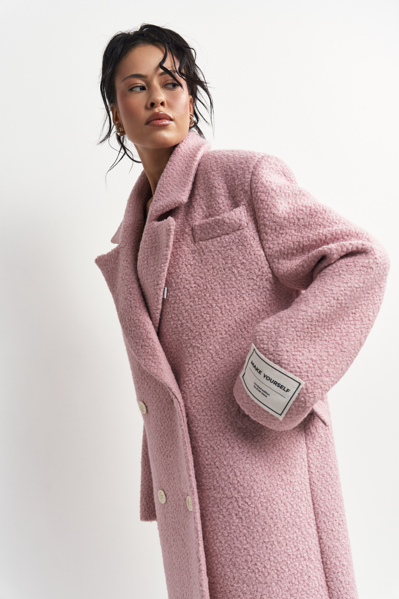 Пальто-макси из вареной шерсти Конфетно-розовый Erist store, цвет: розовый, НФ-00003234 купить онлайн