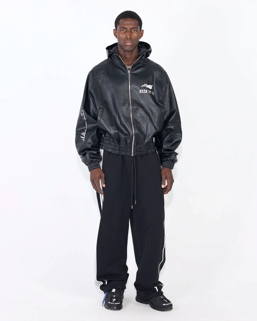 Худи NTI LEATHER ZIP BLACK ASIA ST 71, цвет: Черный, Ast71.NTI-hood-leather-bl купить онлайн