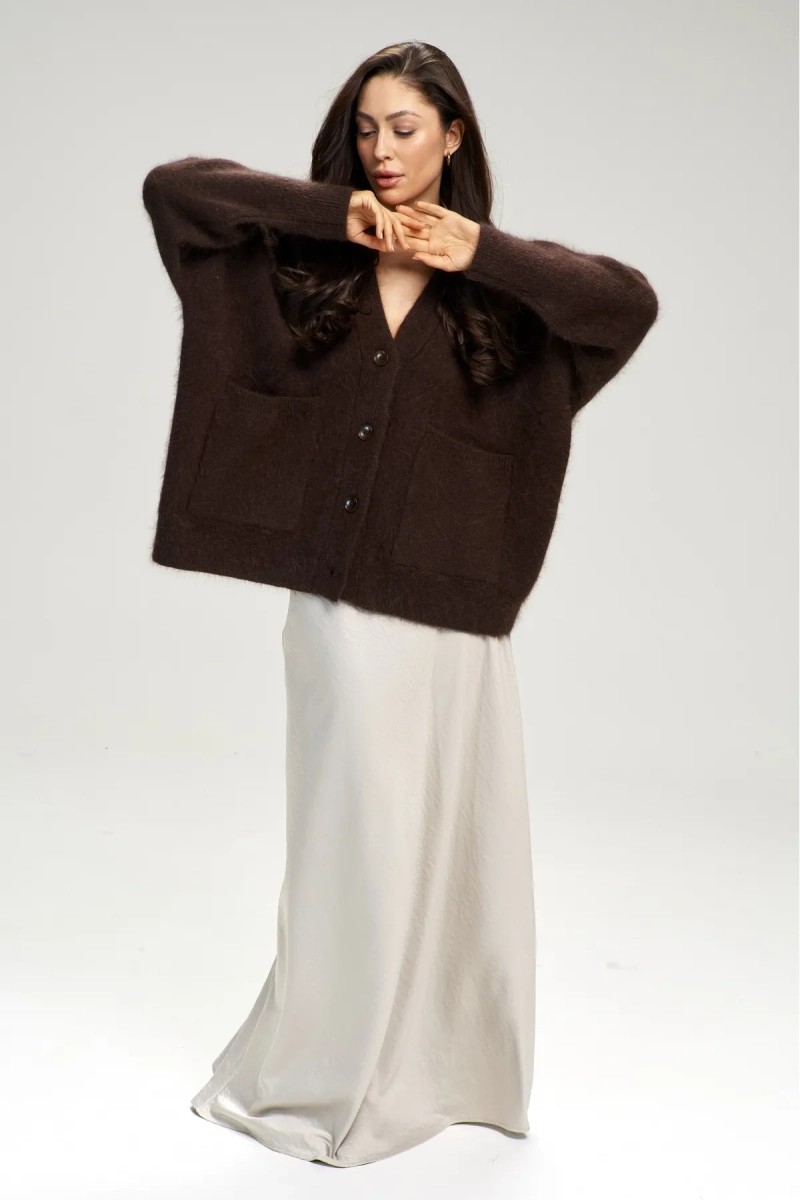 Кардиган Fluffy Brown Erist store, цвет: коричневый, НФ-00003142 купить онлайн