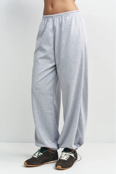 Брюки хлопковые на кулиске Erist store, цвет: серый меланж, НФ-00003391 купить онлайн