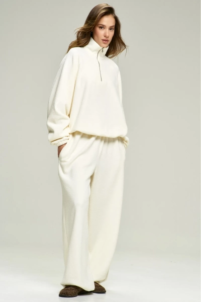 Анорак из плюша с начесом Milk Erist store, цвет: молочный, НФ-00002858 купить онлайн