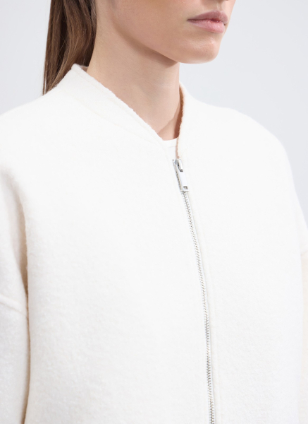 Бомбер из пальтовой ткани ALL WE NEED, цвет: молочный, 2602W5322-21 купить онлайн