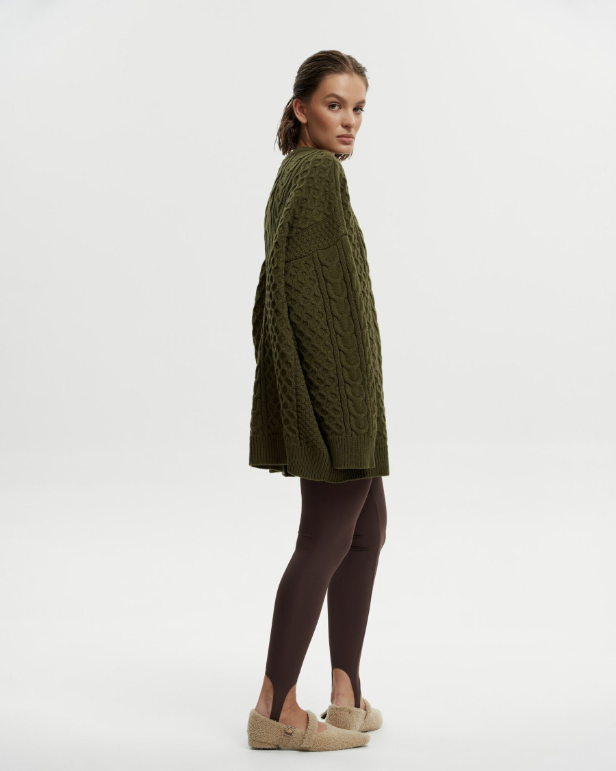 Свитер DEDULYA KHAKI YONS, цвет: хаки,  купить онлайн