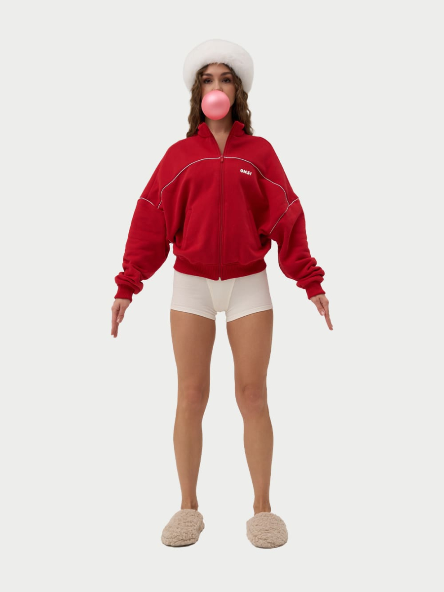 Zip Худи с кантом утепленное