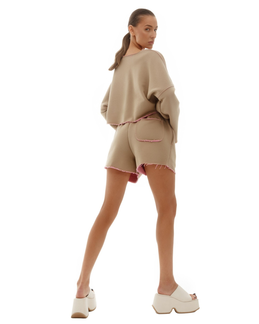 Костюм DOUBLE TROUBLE со свитшотом Suborbia, цвет: Beige-pink  |новая коллекция купить онлайн