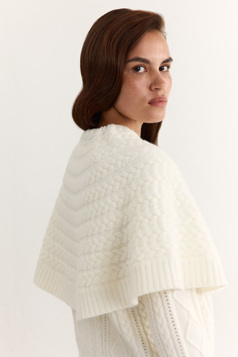 Кардиган с пелериной TOPTOP, цвет: молочный, TT.051.18366.120 купить онлайн