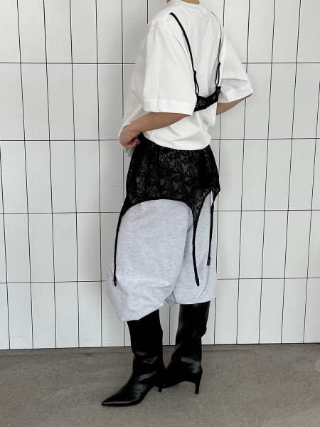 Кружевной пояс асимметричного кроя MIARTLAND, цвет: Черный НФ-00000876 купить онлайн