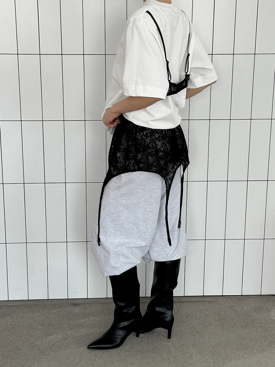 Кружевной пояс асимметричного кроя MIARTLAND, цвет: Черный НФ-00000876 купить онлайн