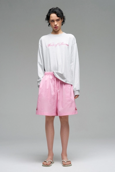 Лонгслив с вышивкой WALK OF SHAME, цвет: серый, LS005.1/FW2526 купить онлайн