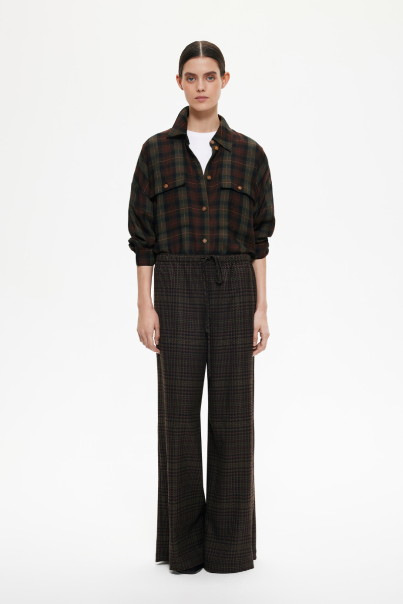 Брюки в клетку DREAMS BY ALENA AKHMADULLINA, цвет: хаки, 225102080204284/518000 купить онлайн