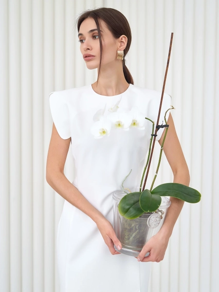 Платье с рельефами и крыльями I.B.W., цвет: молочный,  купить онлайн