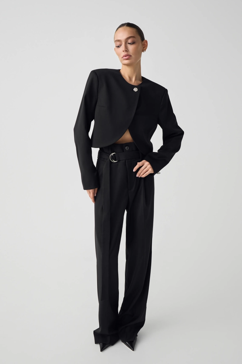 Укороченный жакет Shtripling, цвет: Черный, SHJKT008BLK купить онлайн