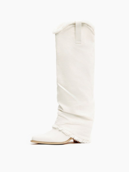 Джинсовые сапоги-казаки