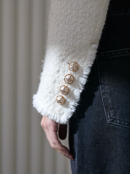 Жакет в стиле Шанель I.B.W., цвет: молочный, № 23.1 купить онлайн