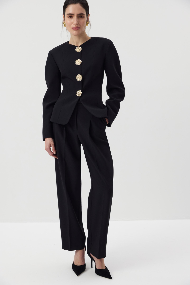 Брюки О-силуэта Charmstore, цвет: Черный, 101-461103-880 купить онлайн