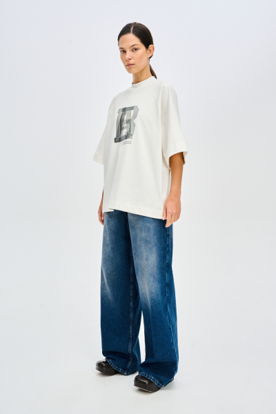 Футболка с рукавом реглан FW 24/25 Label .B, цвет: WHITE, Tp.04.3.5536WH со скидкой купить онлайн