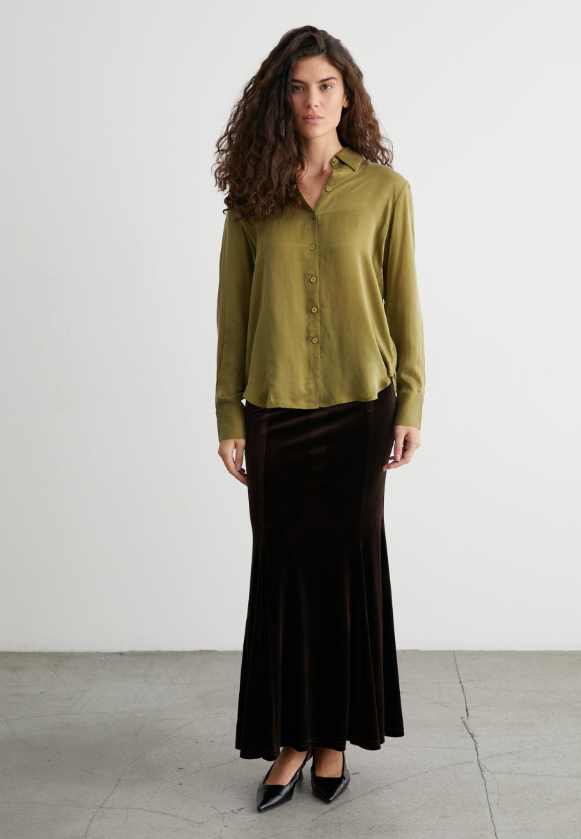 Юбка Amely (бархат) Marou, цвет: коричневый, Mar2_2603 купить онлайн