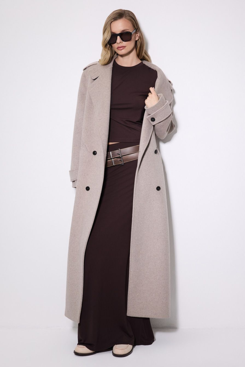 Футболка из смесовой вискозы TOPTOP, цвет: коричневый, TT.027.17398.700 купить онлайн