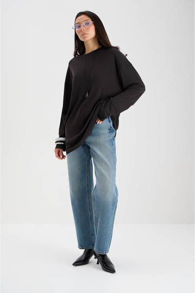 Лонгслив из вискозы MIA AIM, цвет: Черный, MIA627 купить онлайн