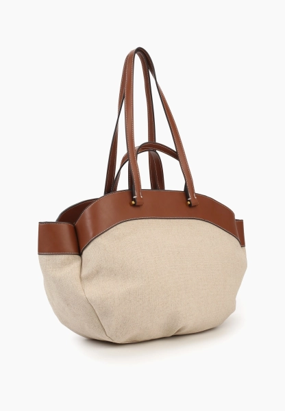 Шопер льняной SBALO, цвет: белый 324H44 купить онлайн