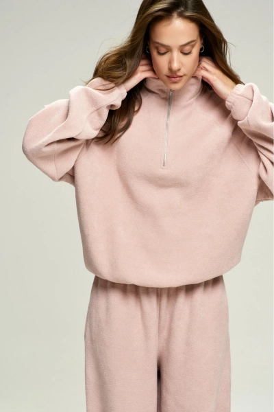 Анорак из плюша с начесом Pink Erist store, цвет: розовый, НФ-00002859 купить онлайн