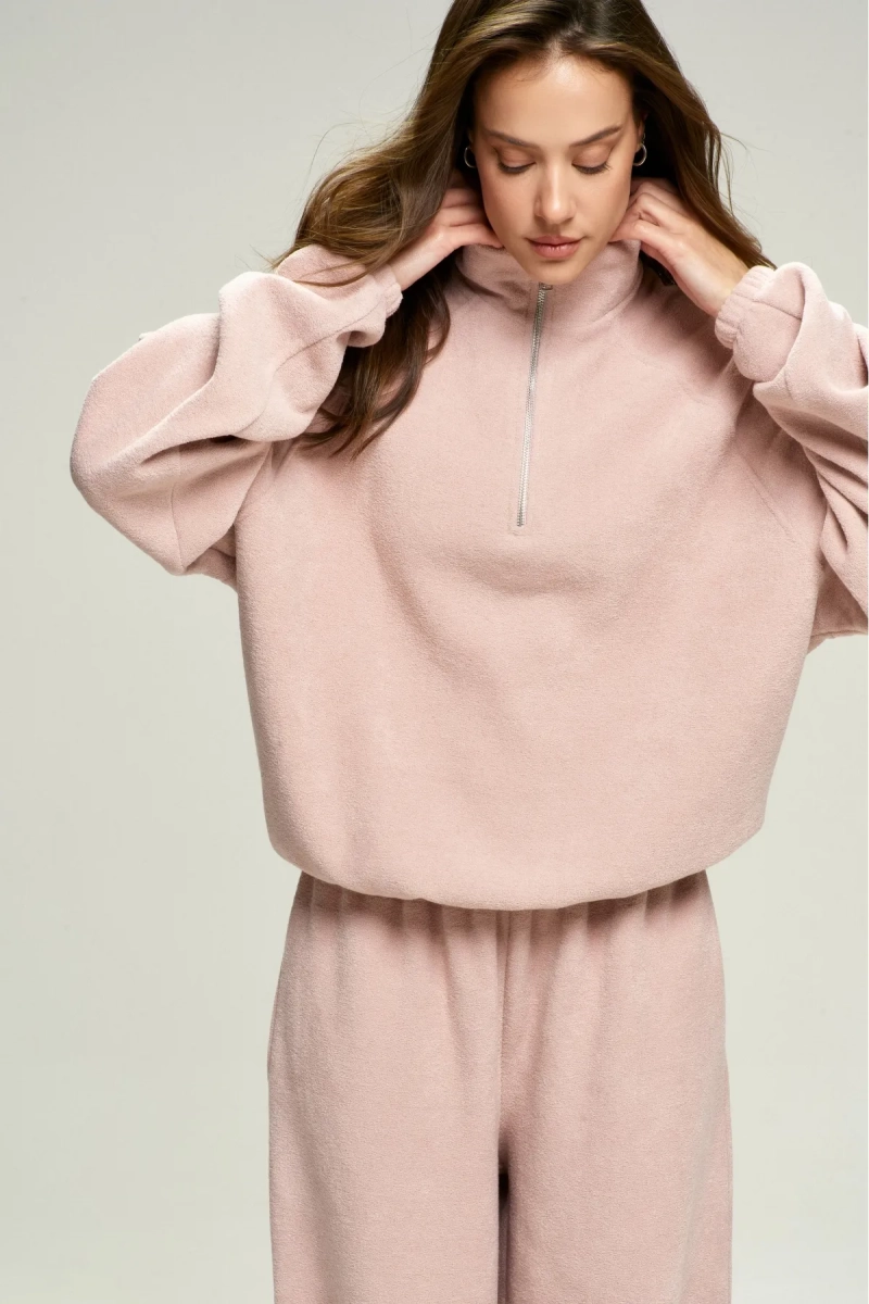 Анорак из плюша с начесом Pink Erist store, цвет: розовый, НФ-00002859 купить онлайн