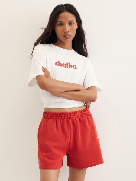 Шорты из футера Chaika, цвет: красный, AW25SH01-60 купить онлайн