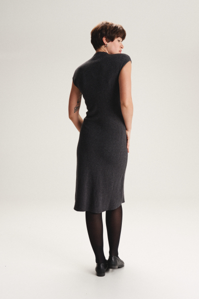 Платье трикотажное миди SAGAS, цвет: серый, 6100102 купить онлайн