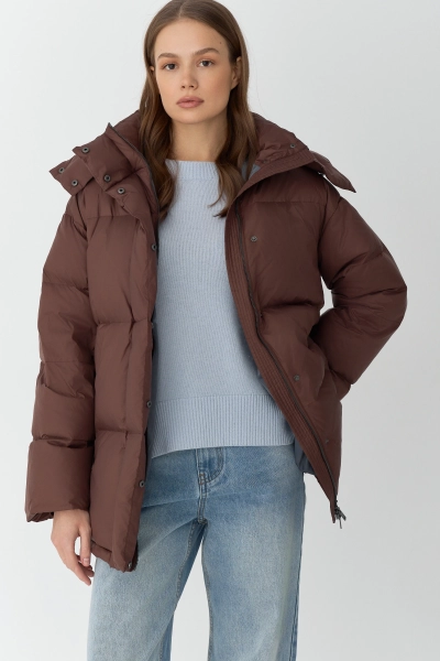 Куртка с наполнителем из пуха и пера Ricoco, цвет: Кофейный, 5008/3 купить онлайн