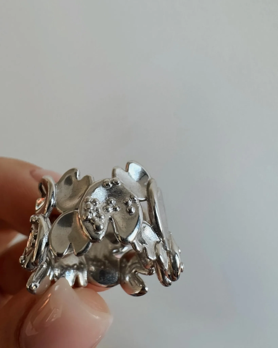 Серебряное широкое кольцо «Васюганские болота» SBLESKOM, цвет: серебро, 12114 купить онлайн