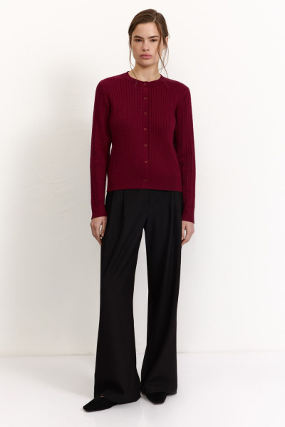 Кардиган из смесовой вискозы TOPTOP, цвет: Бордовый, TT.051.17723.330 купить онлайн