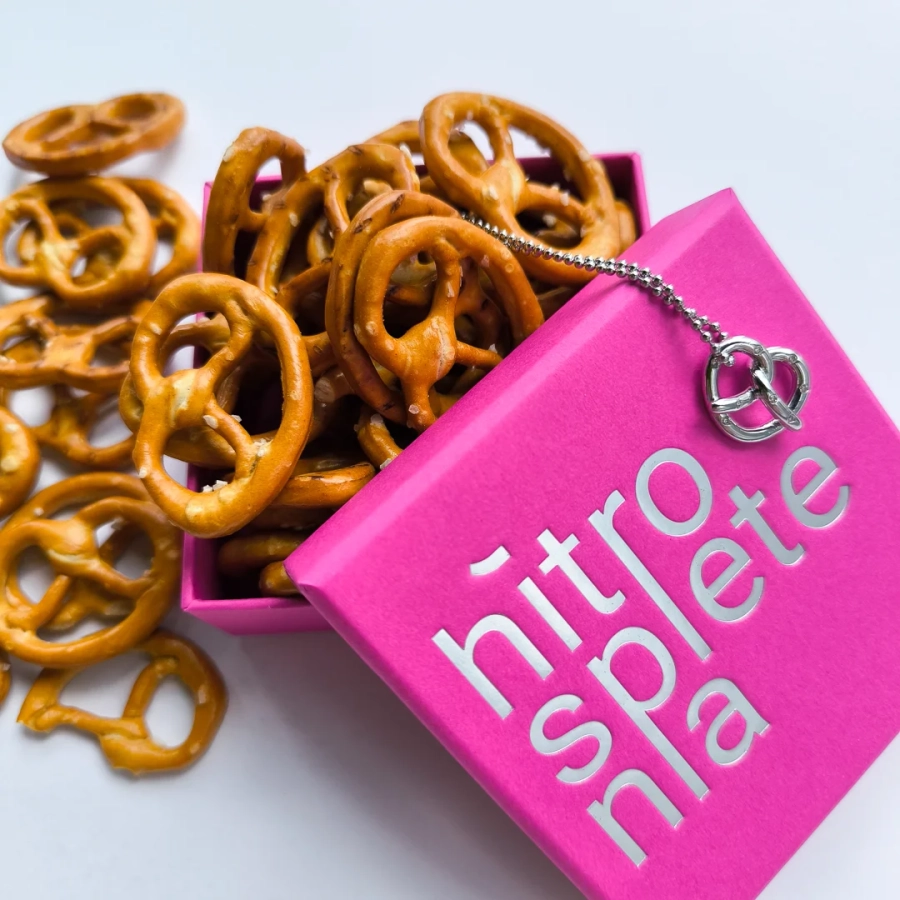 Цепочка с подвеской BRETZEL Hitrospletenia, цвет: серебро NL-0524–04 |новая коллекция купить онлайн