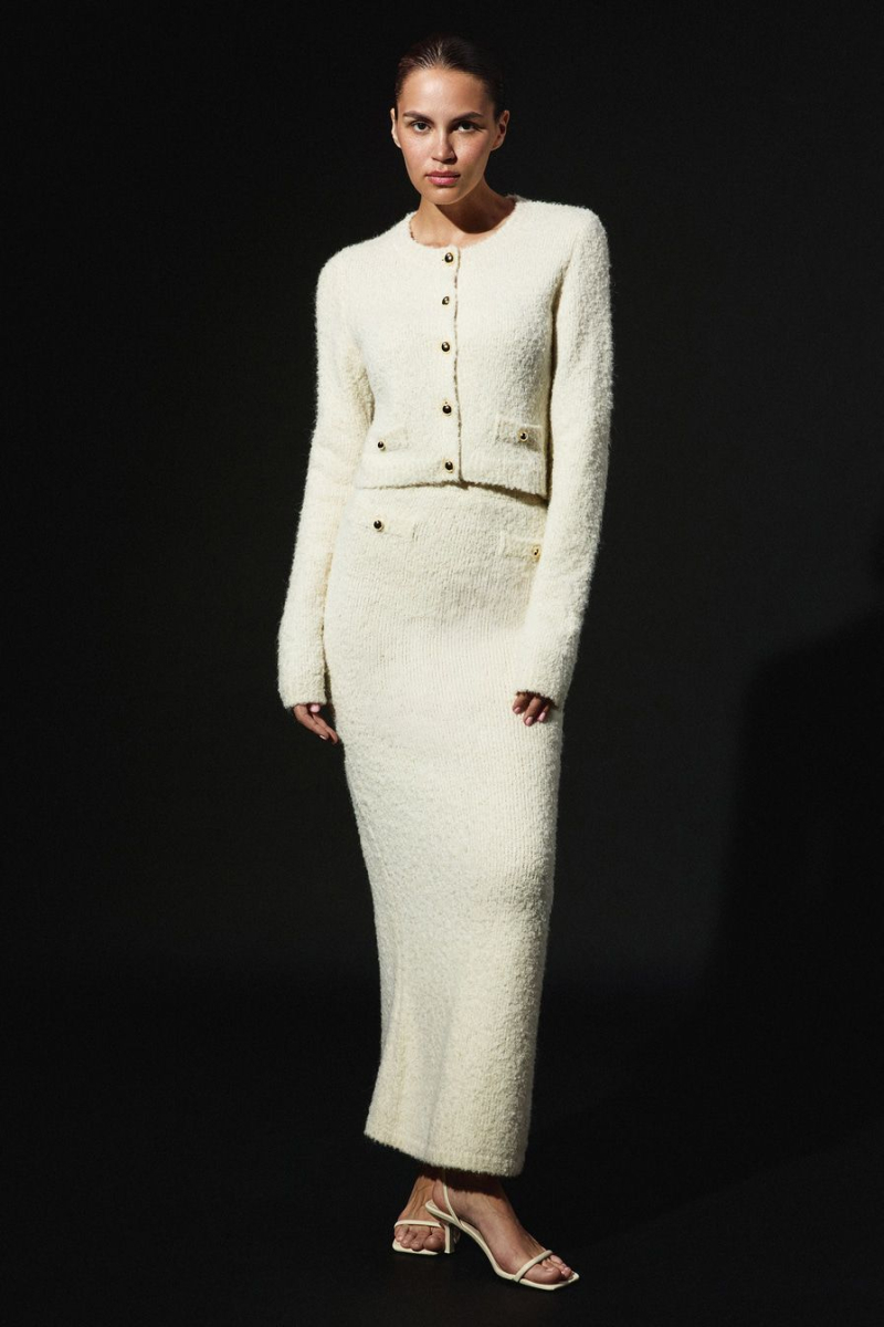 Юбка с разрезом TOPTOP, цвет: молочный, TTS.071.15528.120 купить онлайн