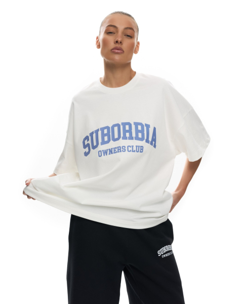 Футболка OWNERS CLUB Suborbia, цвет: white-blue, 006388 купить онлайн