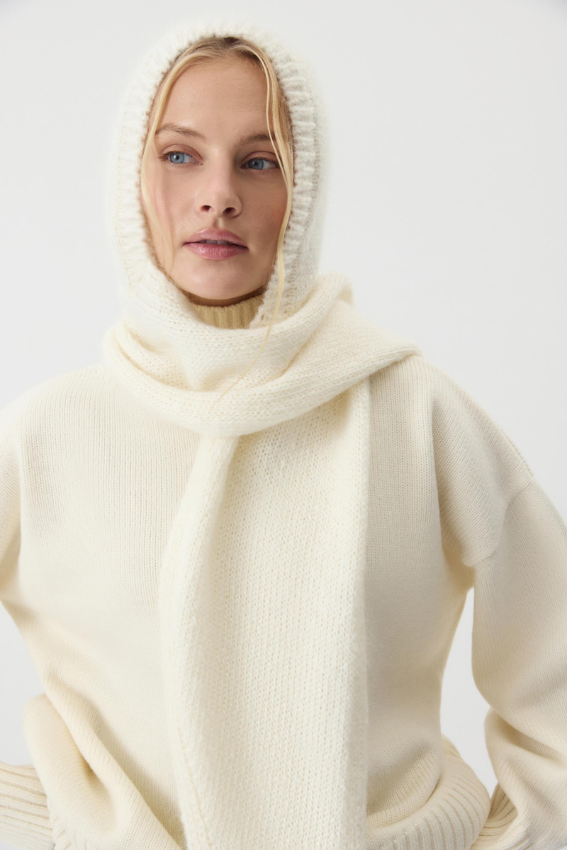 Косынка из шерсти мериноса Charmstore, цвет: ванильный 602-44998-113 купить онлайн