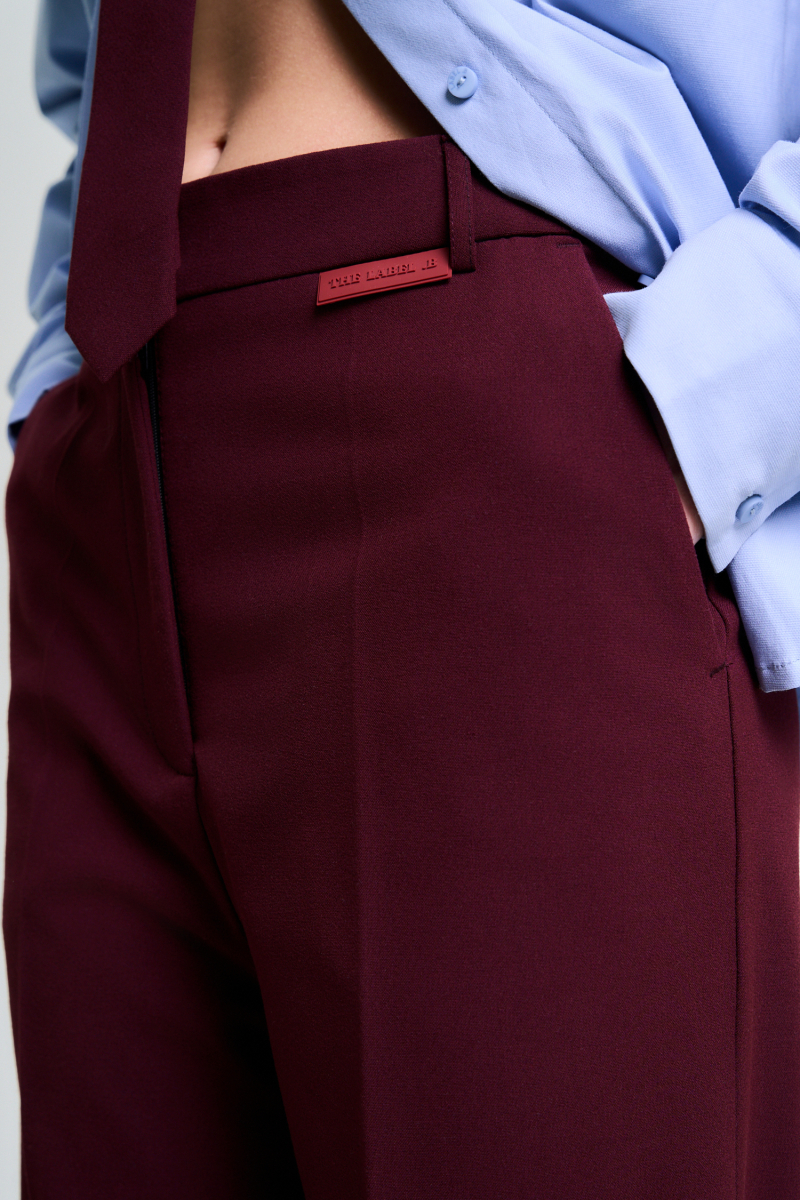 Брюки прямые BURGUNDY Label .B, цвет: burgundy, Pt.16.4.3123BRD купить онлайн