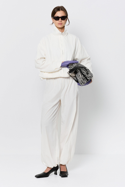 Брюки из облегченной ткани Ricoco, цвет: молочный, 6056/3 купить онлайн